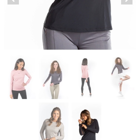 Hannah Childs Janelle Long Sleeve Mesh Tee Black S/M  Mauve S/M $75 for both - Picture 6 of 6